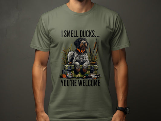 I Smell Ducks T-Shirt: Funny Hunting Dog Tee for Hunters