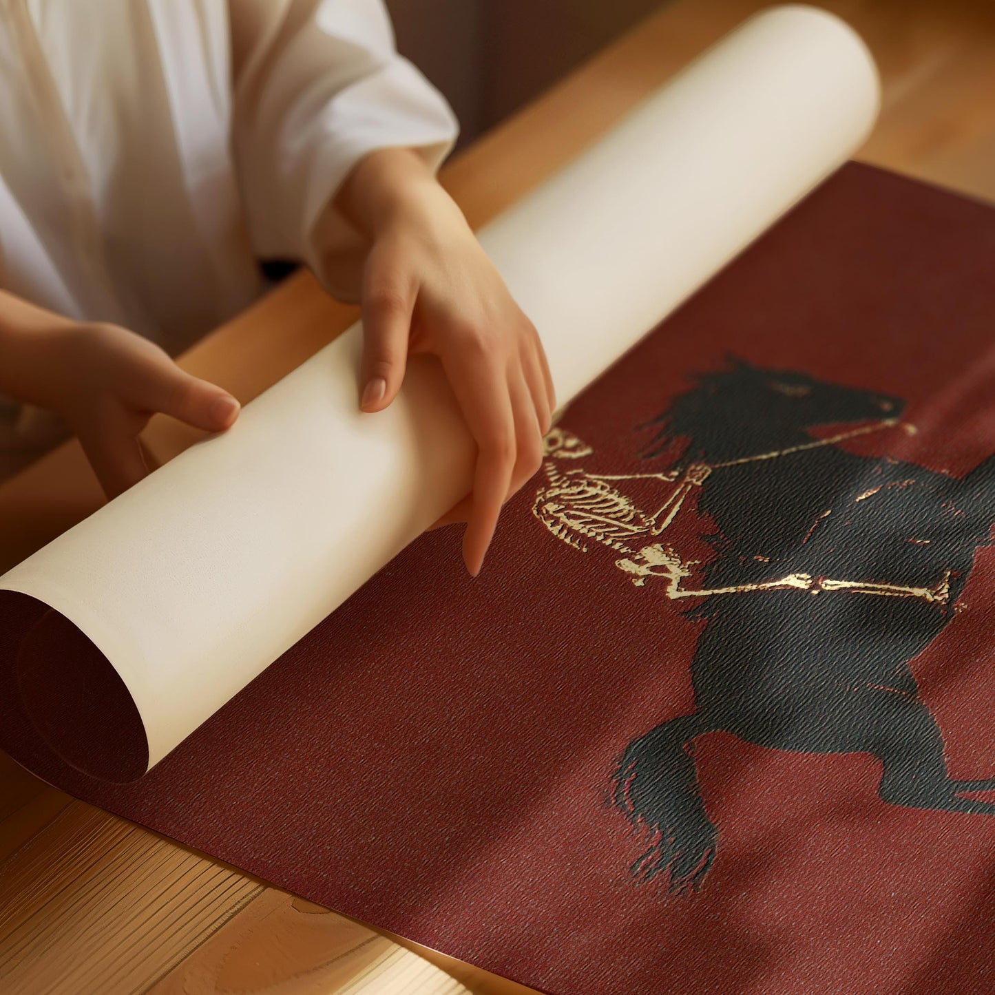 Skeleton Cowboy Illustration Bucking Bronco Print Gothic Wall Decor Horse Poster Quirky Art Western Poster Retro Rodeo Art Cowgirl Wall Art