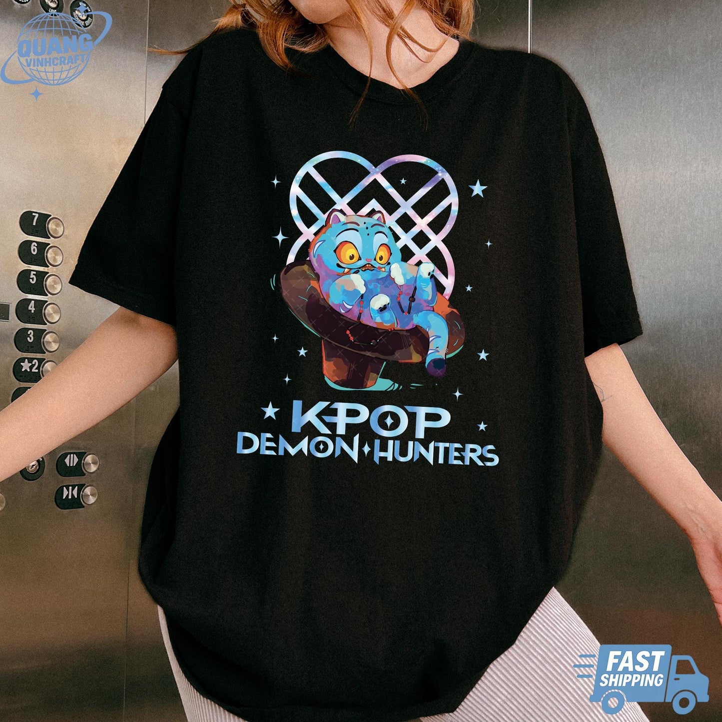 Kpop Demon Hunters Tiger Shirt, Merch Kpop Shirt, Hunters Tiger fan, Derpy Tiger And Bird Demon Hunter Tiger Tee,Kpop Demon Hunters Shirt