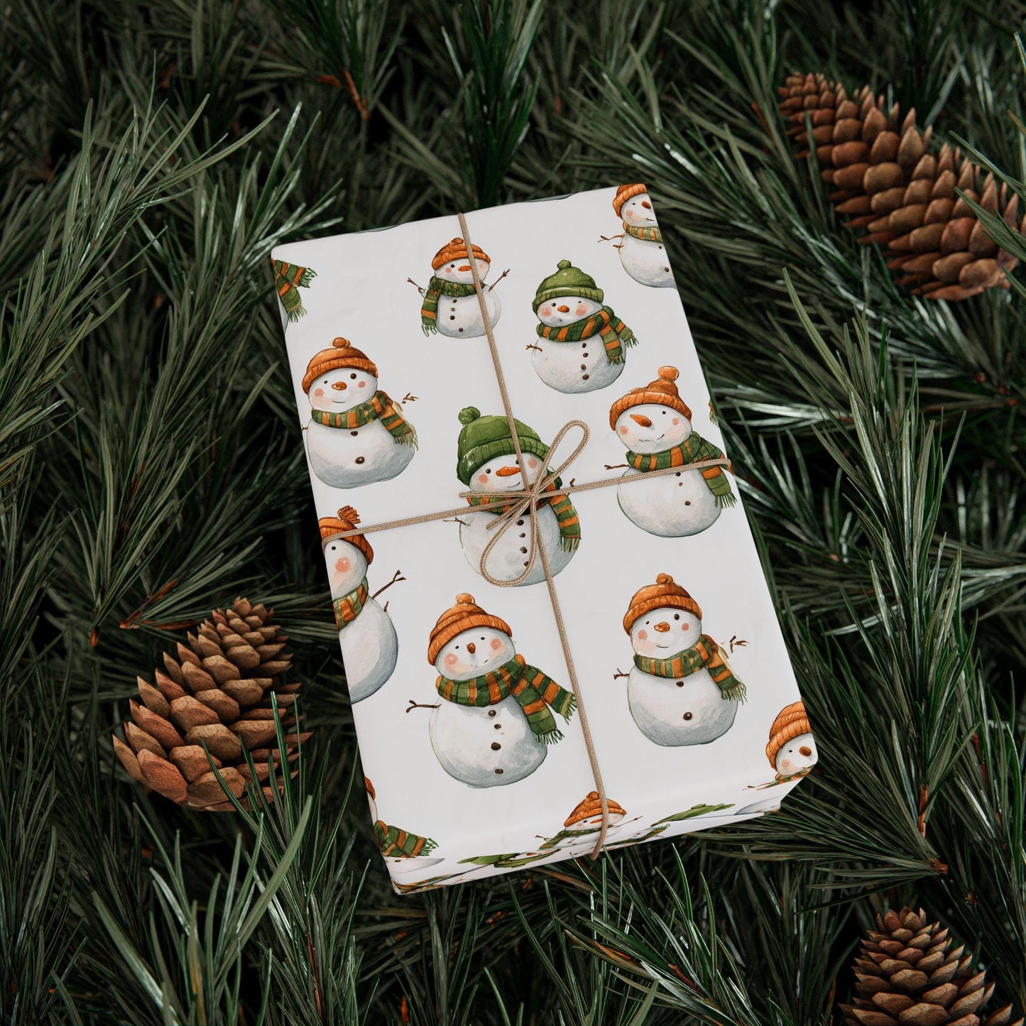 Snowman Christmas Wrapping Paper - Holiday Gift Wrap, Festive Present Paper, Cute Xmas Wrapping Sheets, Seasonal Gift Packaging, Christmas