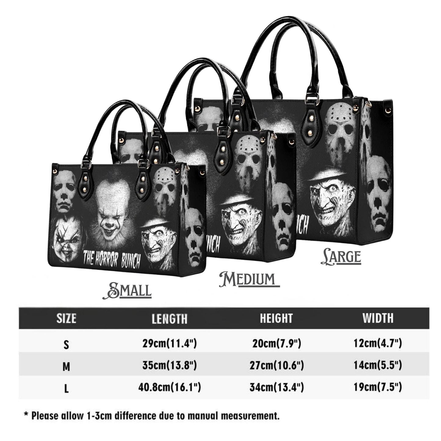 The Horror Bunch Handbag| Horror Handbag | Top-Grain Leather| Vegan Leather | Scary Movie Lovers Bag | Custom Tote Bag | Scary Movie Lovers