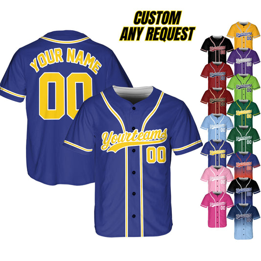 Personalized Team Name And Number Baseball Jersey,Custom Baseball Jersey Shirt,Baseball Jersey Uniform For Baseball Fans Baseball Lovers B18