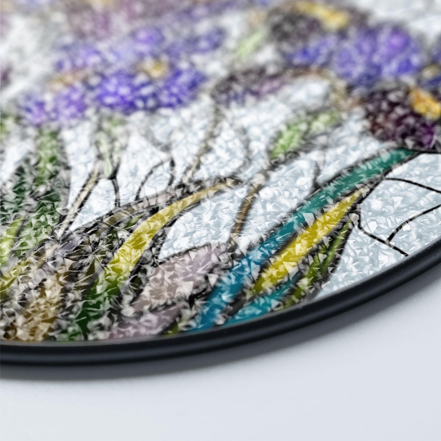 Purple Iris Glass Decor, Iris Flower Suncatcher, Iris Flower Gift, Elegant Stained Glass Window Hanging, Sunlight Catcher for Home Decor