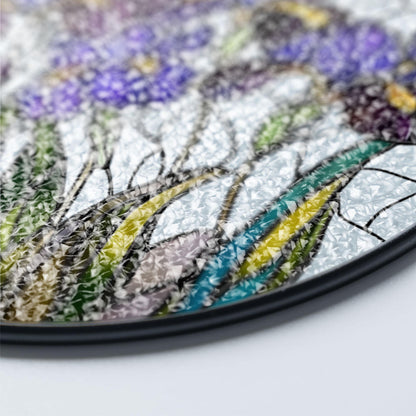 Purple Iris Glass Decor, Iris Flower Suncatcher, Iris Flower Gift, Elegant Stained Glass Window Hanging, Sunlight Catcher for Home Decor