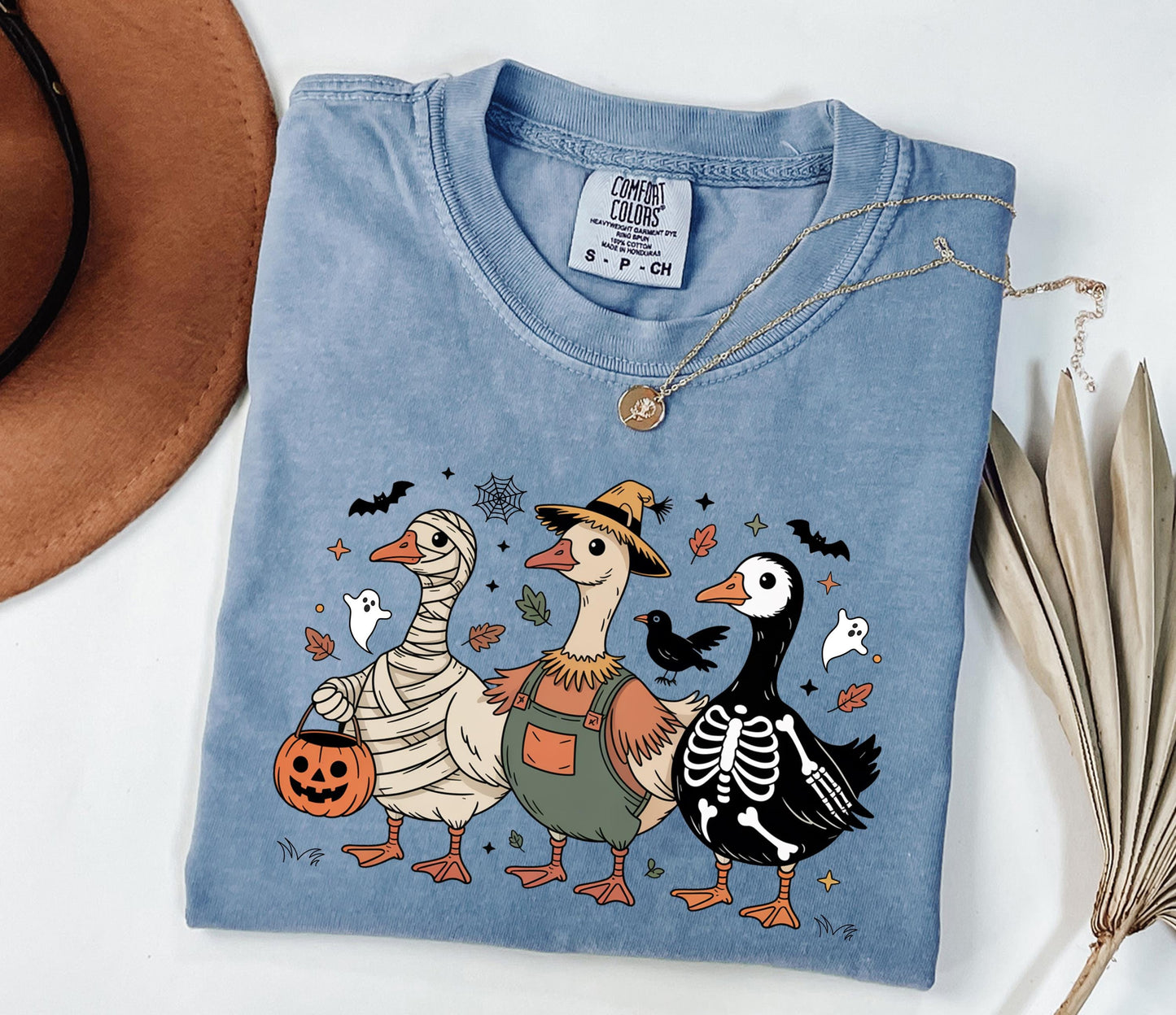 Comfort Colors® Spooky Goose Shirt, Funny Halloween Goose Shirt, Goose in Halloween Costumes Shirt, Cute Horror Shirt, Just a Spooky Goose