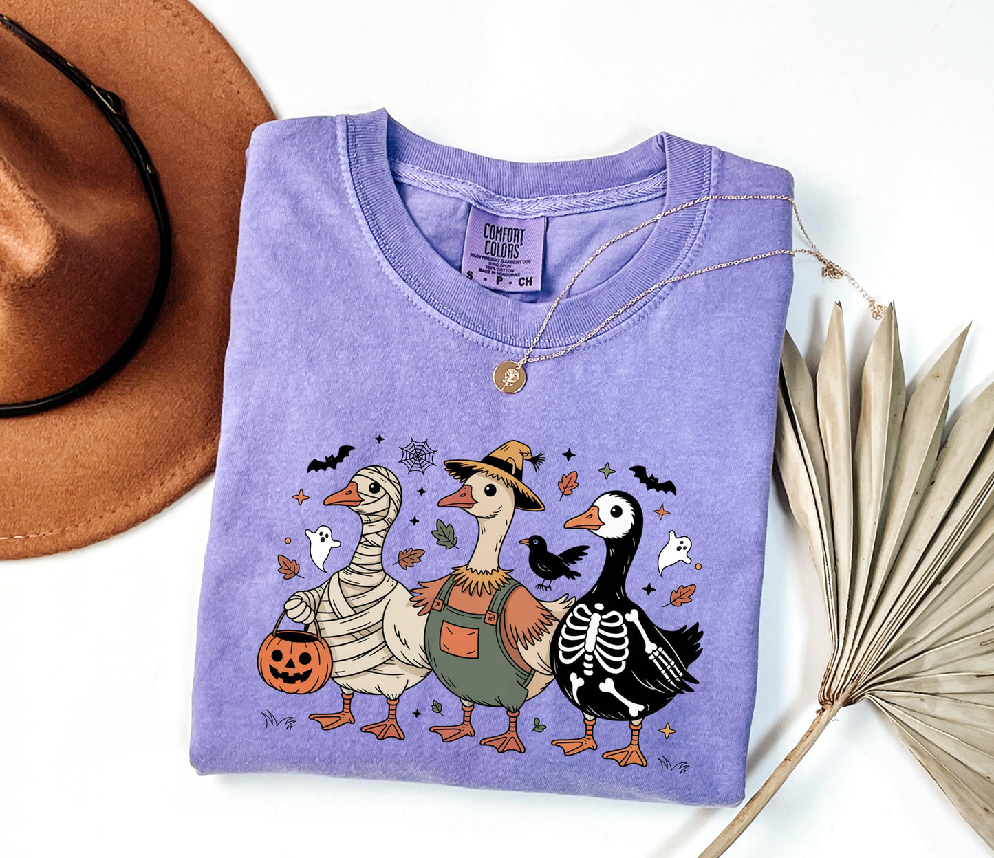 Comfort Colors® Spooky Goose Shirt, Funny Halloween Goose Shirt, Goose in Halloween Costumes Shirt, Cute Horror Shirt, Just a Spooky Goose