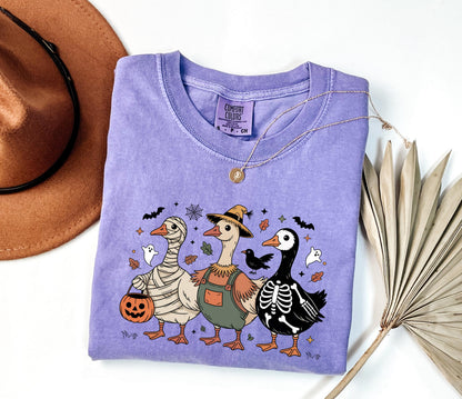 Comfort Colors® Spooky Goose Shirt, Funny Halloween Goose Shirt, Goose in Halloween Costumes Shirt, Cute Horror Shirt, Just a Spooky Goose