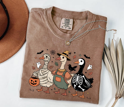 Comfort Colors® Spooky Goose Shirt, Funny Halloween Goose Shirt, Goose in Halloween Costumes Shirt, Cute Horror Shirt, Just a Spooky Goose