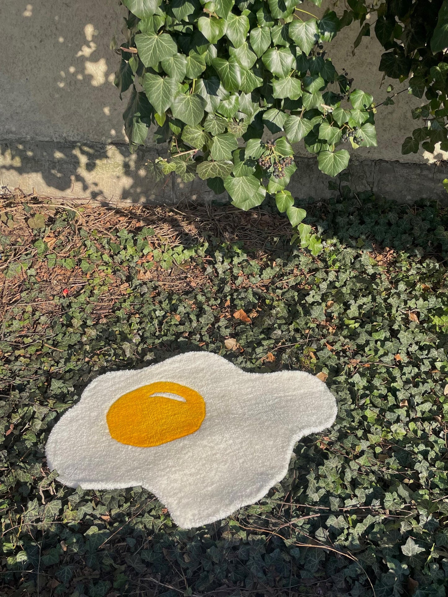 Stylish "Egg" rug made using the tufting method