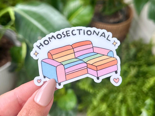 Homosectional Waterproof Sticker, Pride Stickers, LGBTQ+ Gifts, Pride Gifts, Queer Stickers, LGBTQ Stickers