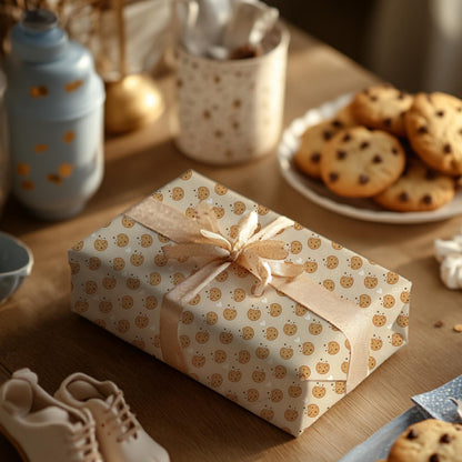 Cookie Theme Wrapping Paper: Glossy or Matte Finish