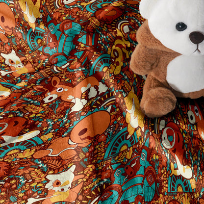 Cubone and Trapinch Blanket, Cute Throw Blanket, Cozy Bed Sofa Couch Decor Home Decor Cotton Blanket, Cubone Blanket Gifts