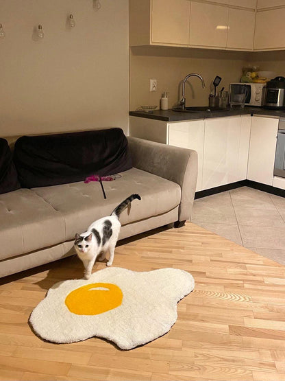Stylish "Egg" rug made using the tufting method