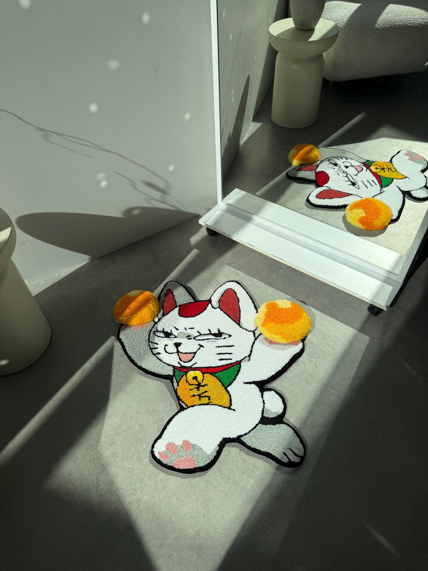 3D Turbo Cat Rug: Handmade Anime Home Decor