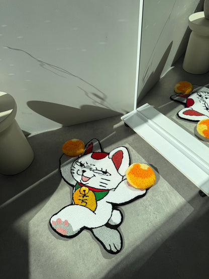 3D Turbo Cat Rug: Handmade Anime Home Decor