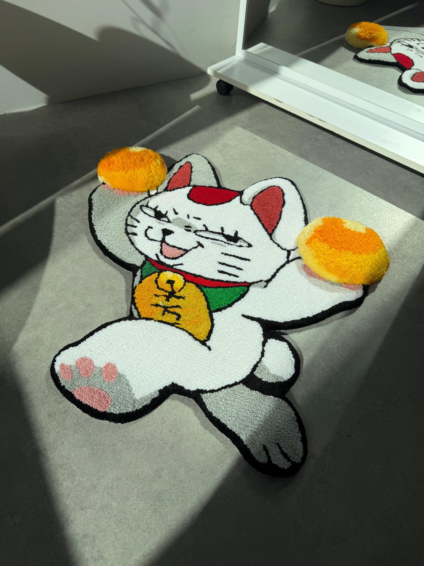 3D Turbo Cat Rug: Handmade Anime Home Decor