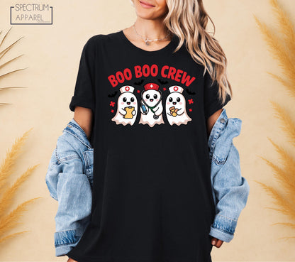 Boo Boo Crew T-Shirt, Boo Boo Crew Halloween Shirt, Cute Boo Boo Crew Shirt, Spooky Nurse Crew Tee, October Nurse Ghost Shirt, Fun Fall Tee