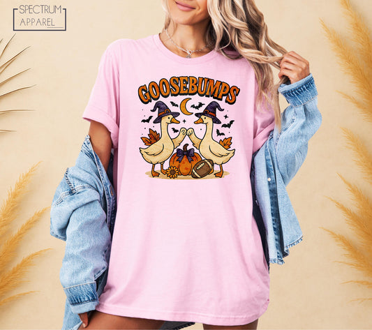 Goosebumps T-Shirt, Halloween Goosebumps T-Shirt, Funny Goosebumps Fall Tee, Spooky Season Goose Shirt, Cute Duck Shirt, Pumpkin Patch Shirt