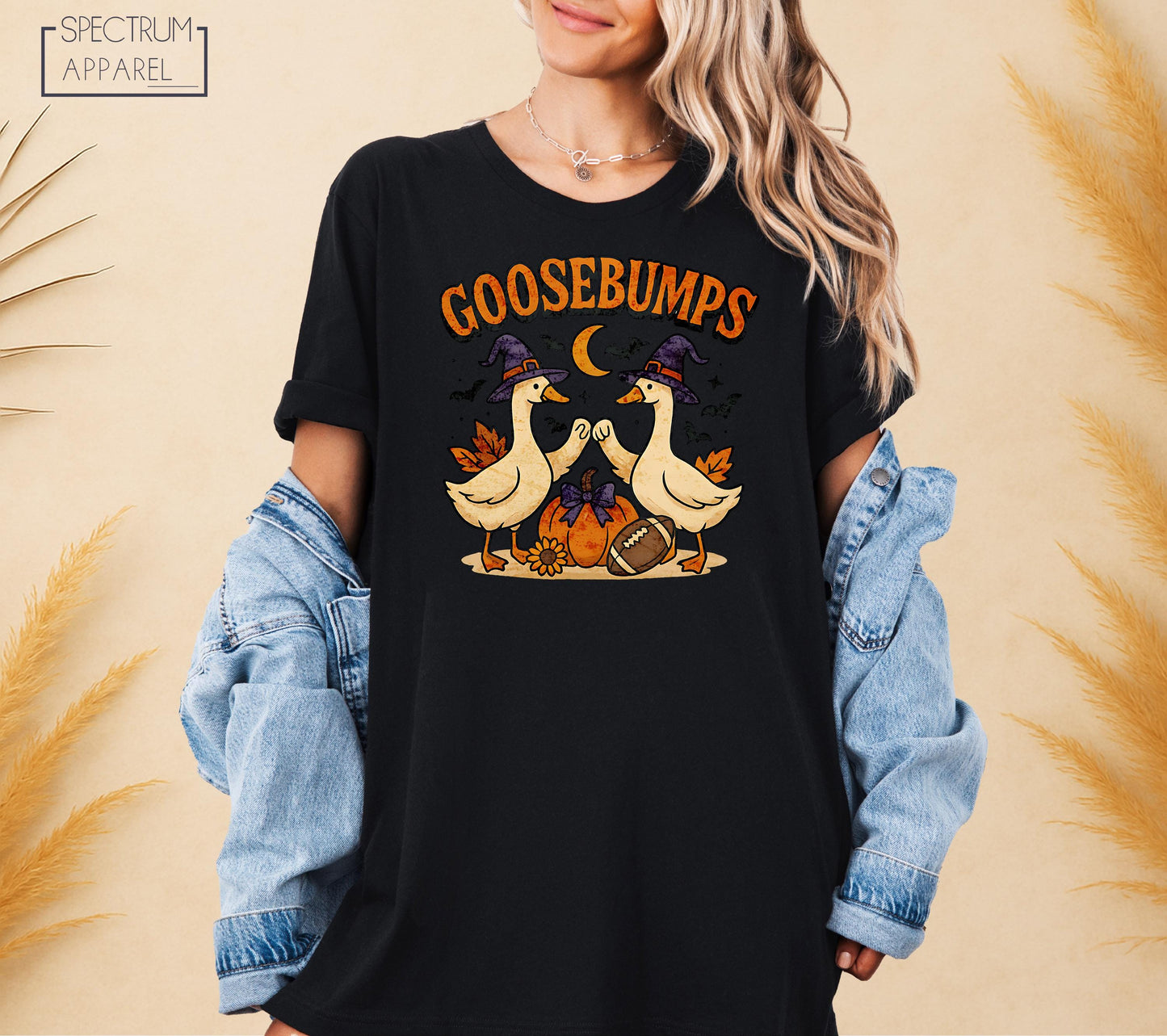 Goosebumps T-Shirt, Halloween Goosebumps T-Shirt, Funny Goosebumps Fall Tee, Spooky Season Goose Shirt, Cute Duck Shirt, Pumpkin Patch Shirt