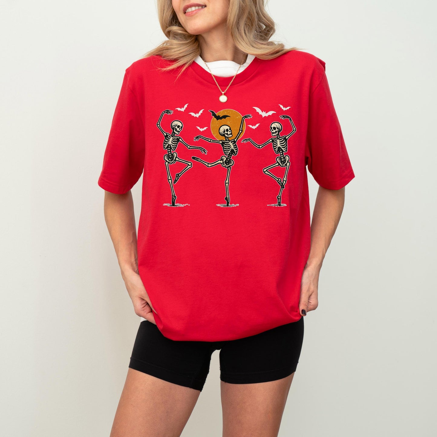 Halloween Skeleton Shirt, Dancing Skeleton T-Shirt, Ghost Skeleton Halloween Tee, Spooky Season Sweatshirt, Halloween Party Vacation Tee