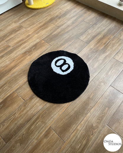 Tufted 8 Ball Rug | Billiard Ball Rug, Custom Rug, Handmade Tufted Rug, Cheap Rug, Round Rug, Bedroom Rug, Living Room Rug, Birthday Gift
