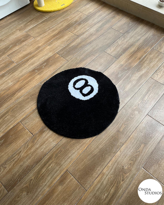 Tufted 8 Ball Rug | Billiard Ball Rug, Custom Rug, Handmade Tufted Rug, Cheap Rug, Round Rug, Bedroom Rug, Living Room Rug, Birthday Gift