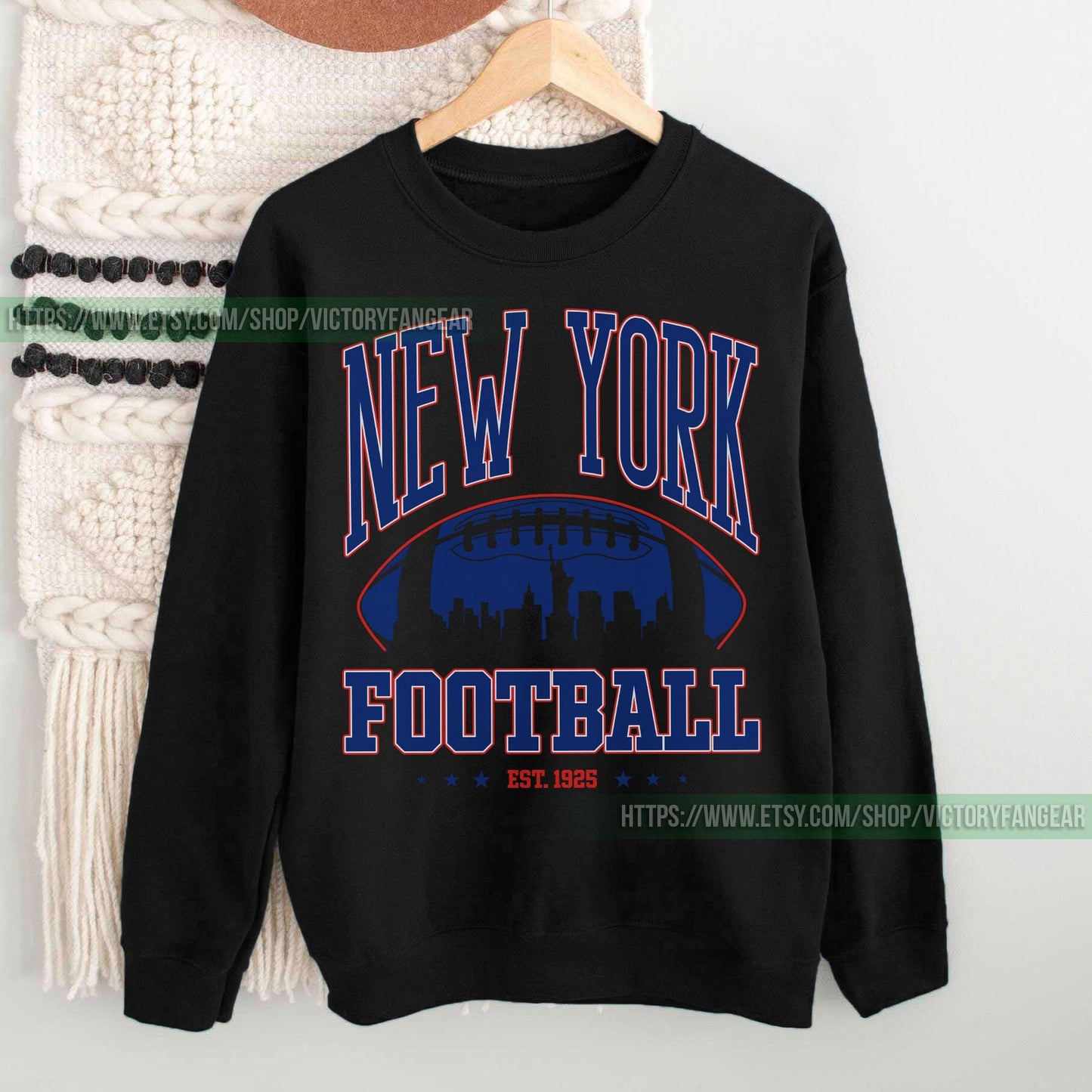 Giant Retro Sweatshirt, New York Football Crewneck, NY Giant Shirt, New York Football Shirt, New York Fan Gift, New York Shirt