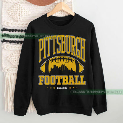 Pittsburgh Football Simple Style Shirt, Pittsburgh Sweatshirt, Graphic Tee Gift For Football Fan Sports, Game Day Shirt, Pittsburgh Fan