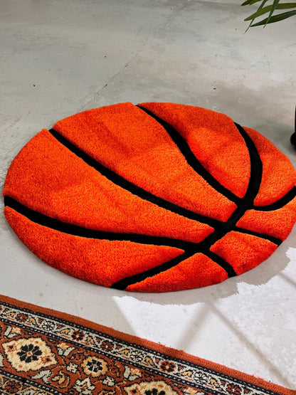 Basketball 3D Rug, 3D Fluffy Ball, Sports Fun Gift, Teenager Room Decor, Game Room Decor, Basketball Player gift, Christmas Gift