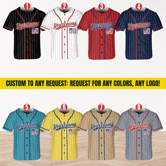 Custom 4th of July Baseball Jersey,Patriotic Ice Cream Dripping Jersey with Name & Number,Baseball Lovers,Patriotic Shirt,USA Jersey B29