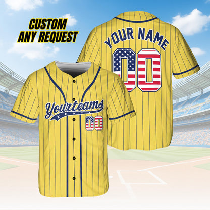 Custom 4th of July Baseball Jersey,Patriotic Ice Cream Dripping Jersey with Name & Number,Baseball Lovers,Patriotic Shirt,USA Jersey B29