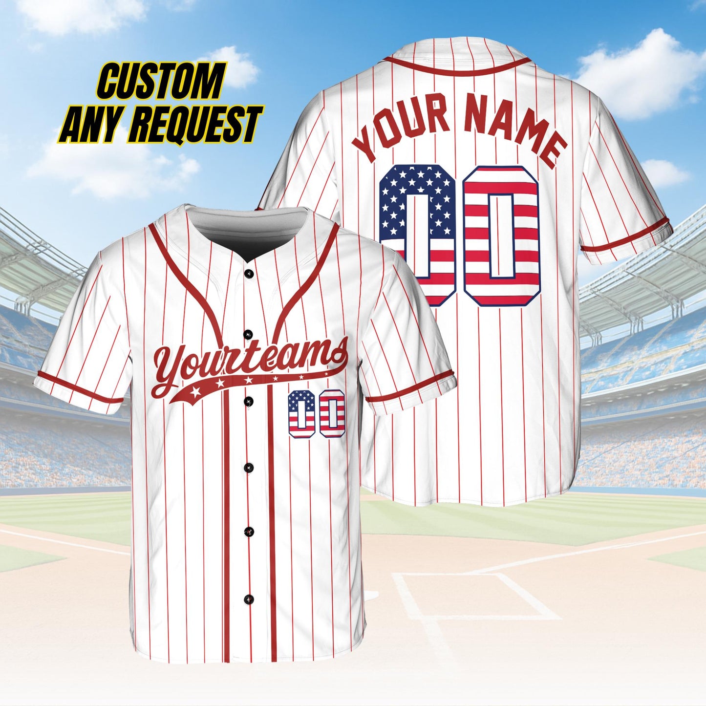Custom 4th of July Baseball Jersey,Patriotic Ice Cream Dripping Jersey with Name & Number,Baseball Lovers,Patriotic Shirt,USA Jersey B29
