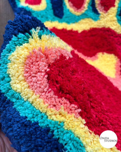 Tufted Infrared Hand Rug | Custom Rug, Handmade Rug, Tufted Rug, Cheap Rug, Round Rug, Bedroom Rug, Living Room Rug, Dorm Room Decor, Gift