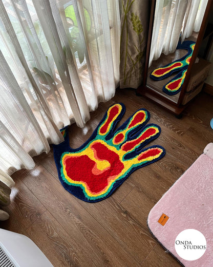 Tufted Infrared Hand Rug | Custom Rug, Handmade Rug, Tufted Rug, Cheap Rug, Round Rug, Bedroom Rug, Living Room Rug, Dorm Room Decor, Gift