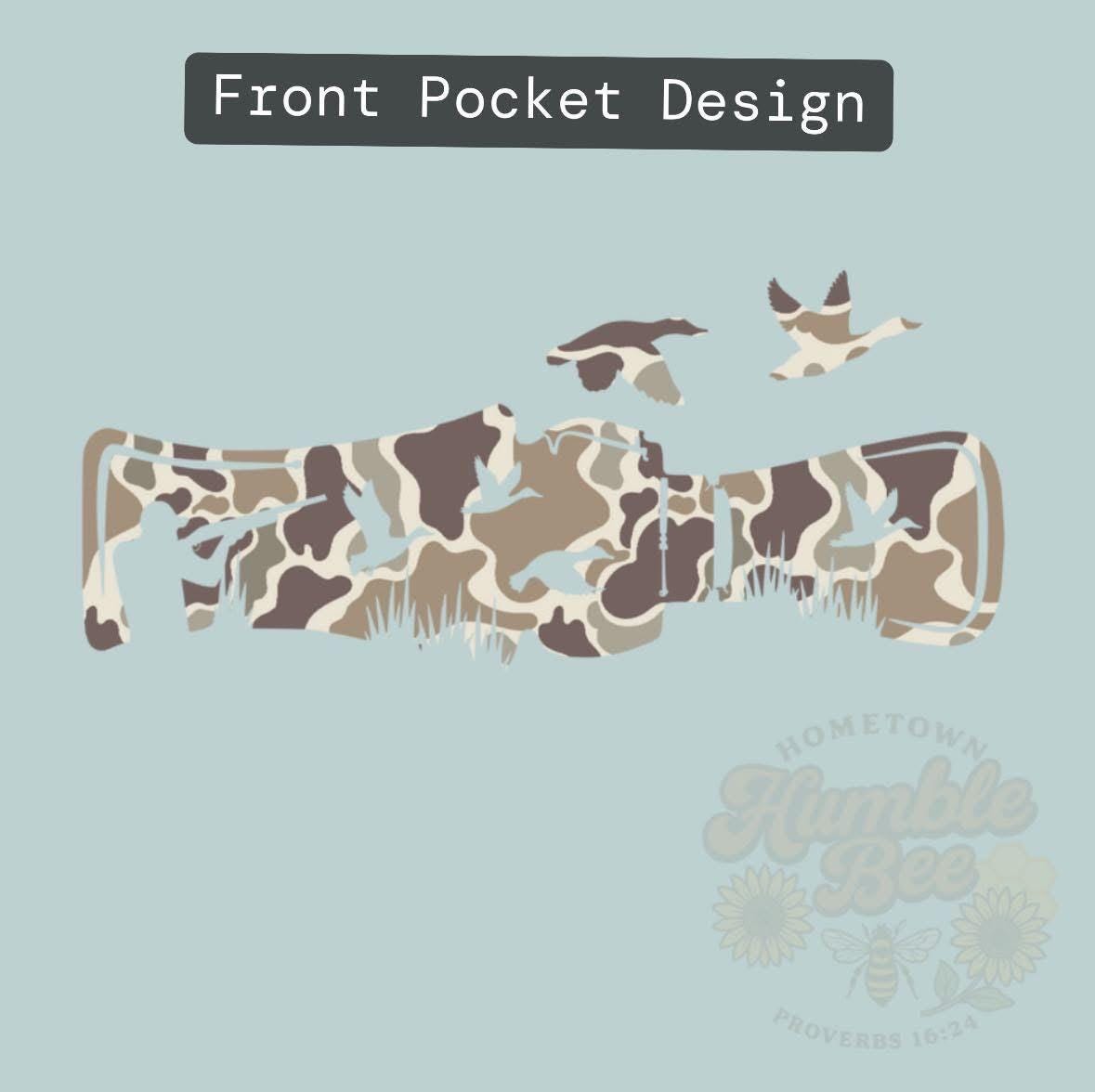 Camo Duck Hunting T-Shirt | Mallard Flight Outdoor Tee | Front & Back Design | Waterfowl Shirt for Men | Southern Outdoors Graphic Tee