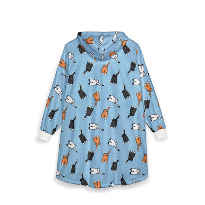 Cat Butt Hooded Blanket: Funny Cat Lover Fleece Hoodie