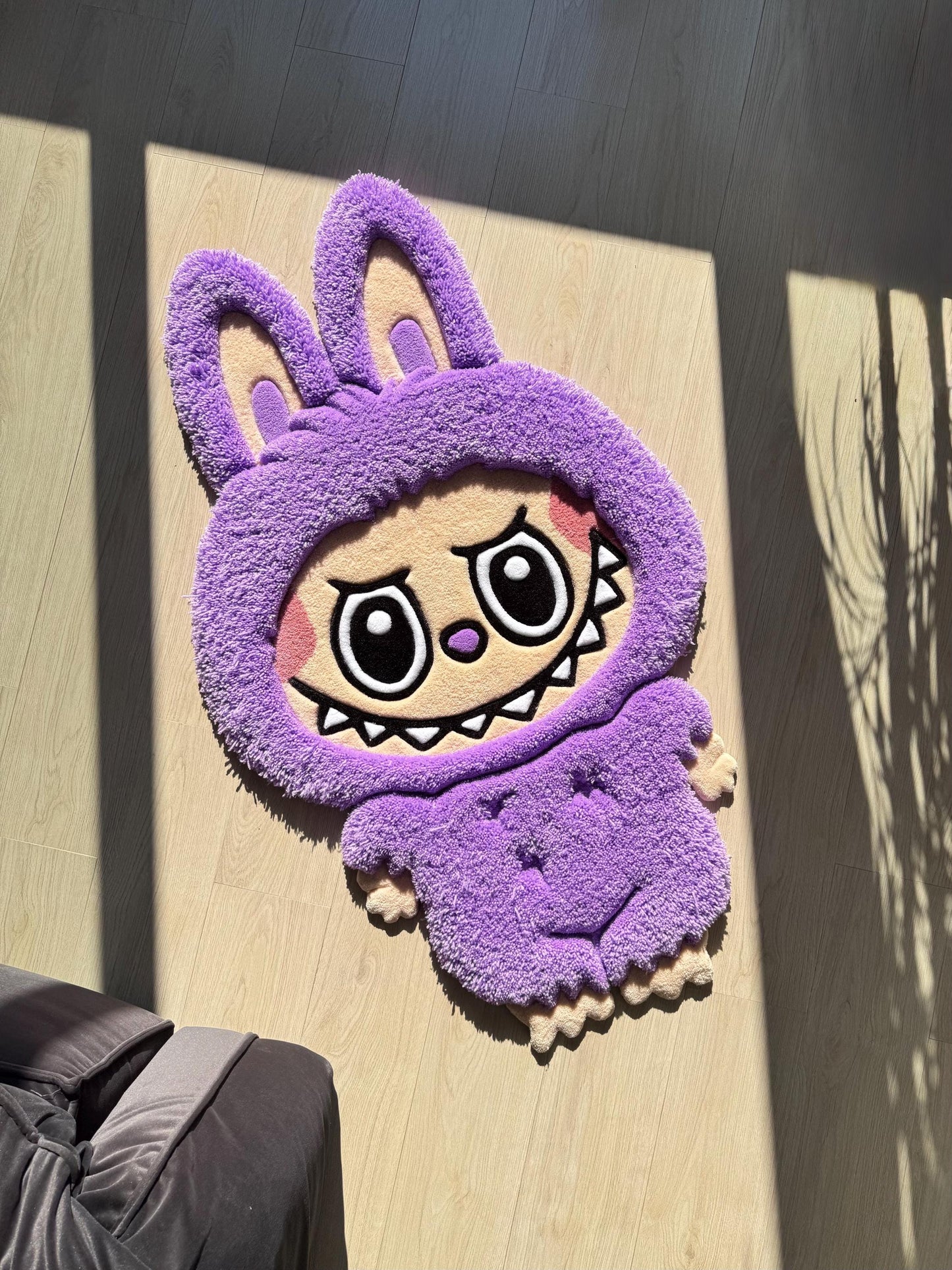 Fluffy Tufted 3D Character Rug: Handmade Kids Room Decor