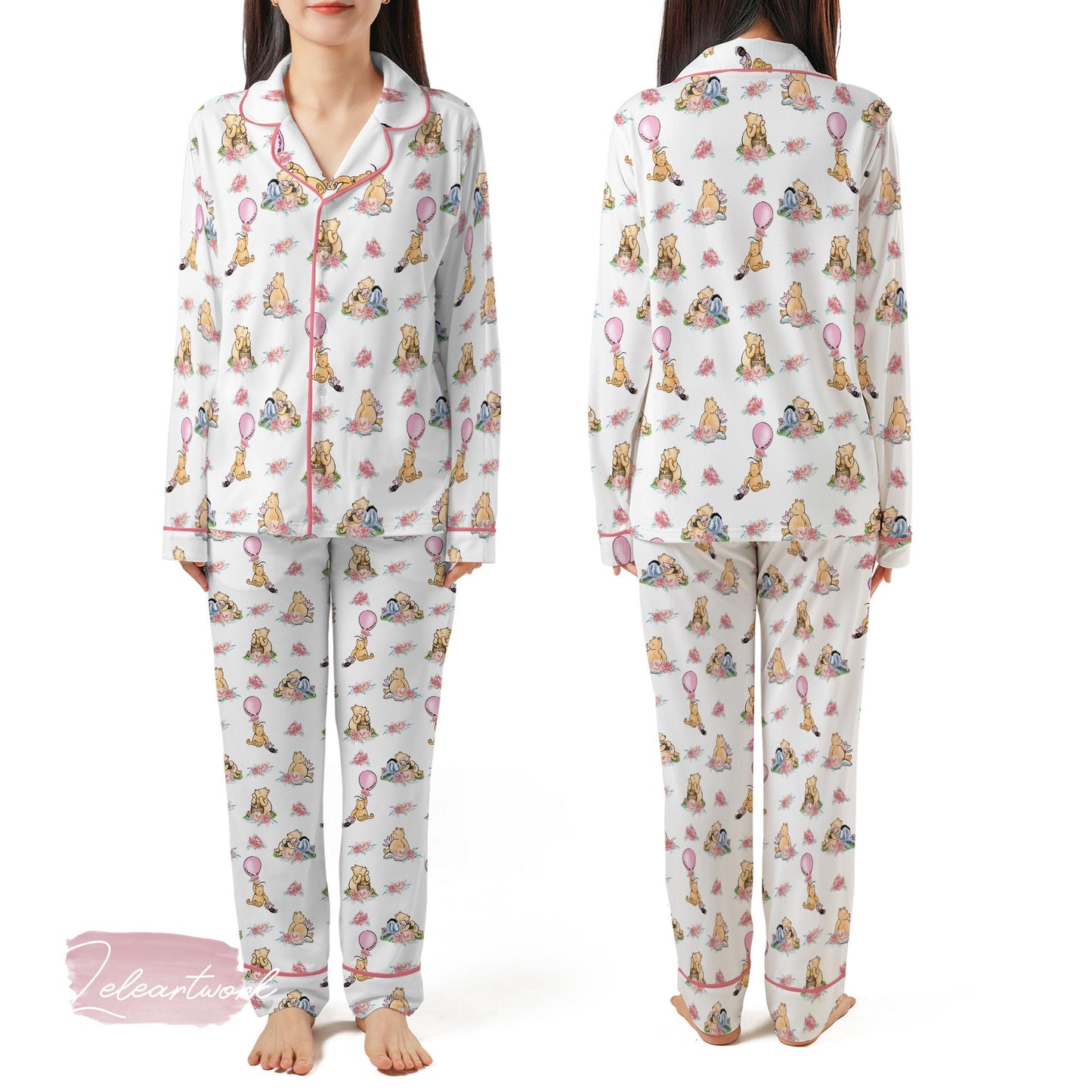 Baby Girl Winnie the Pooh Pajama Set – Cute Classic Bear Short Sleeve Sleepwear, Soft Nursery Loungewear Gift