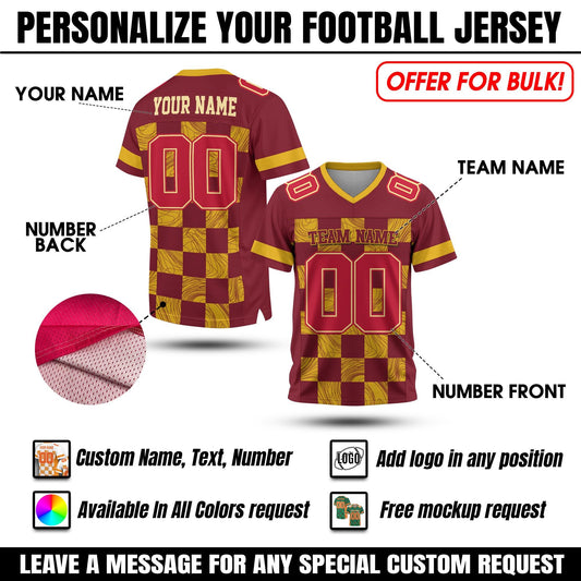 Custom Name Number Logo Football Jersey for Men Women Youth Kids, Personalized Football Jersey Uniform  American Football Fans Lovers Gifts