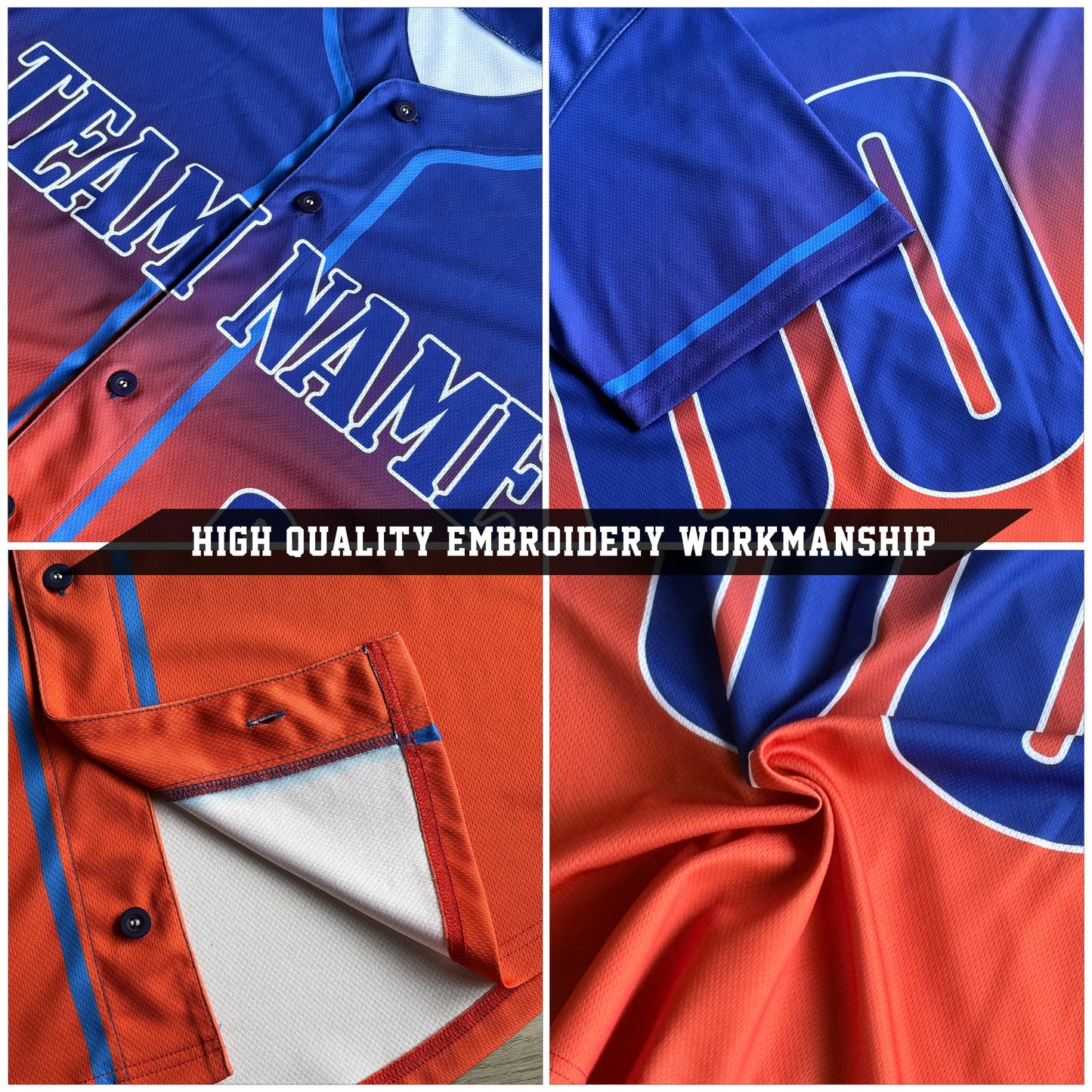 Custom baseball jersey personalized team name party wedding uniform gradient buttons team jerseys birthday gifts for baseball fans