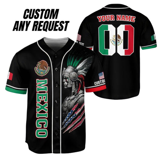 Personalized Baseball Jersey Mexico,Custom Team Name Number Mexican Jersey Shirt for Men Women Youth Kid Game Day Outfit For Mexico Fans B10