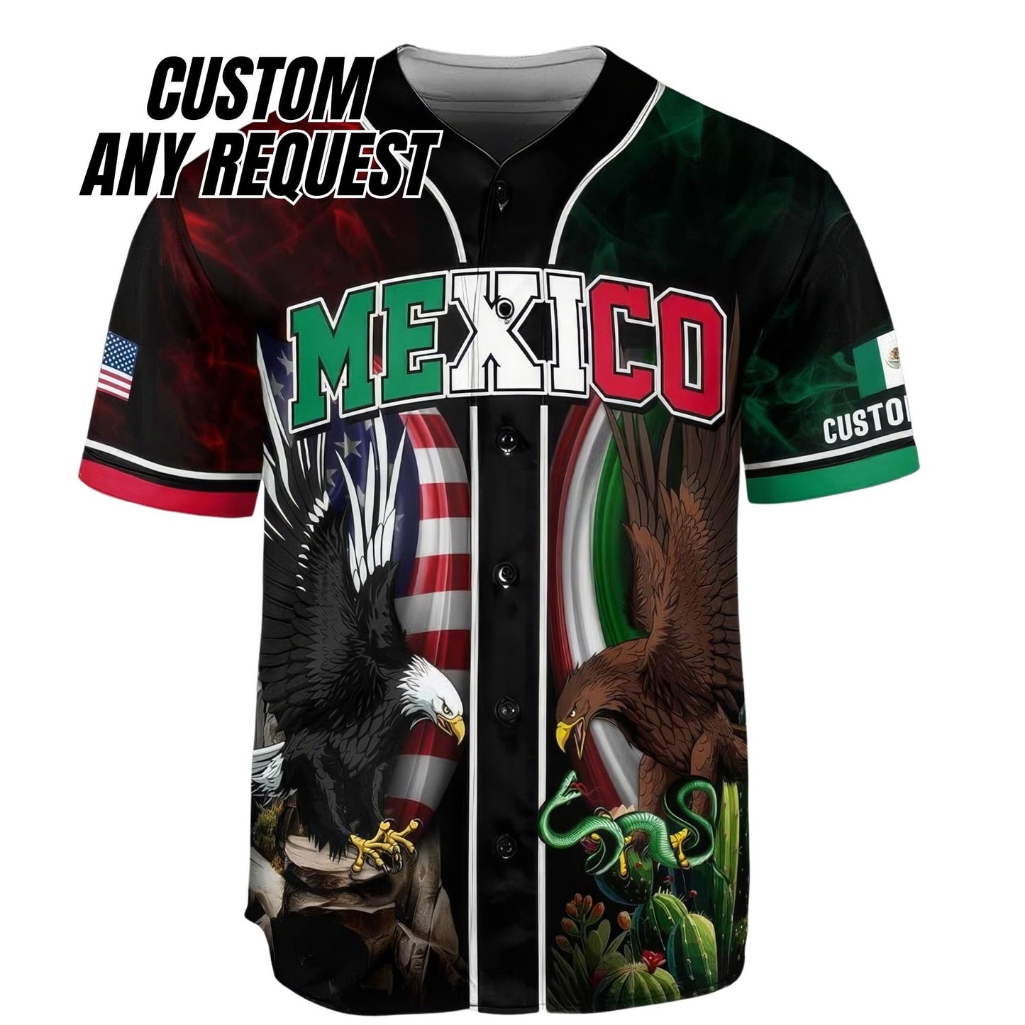 Personalized Baseball Jersey Mexico,Custom Team Name Number Mexican Jersey Shirt for Men Women Youth Kid Game Day Outfit For Mexico Fans B12