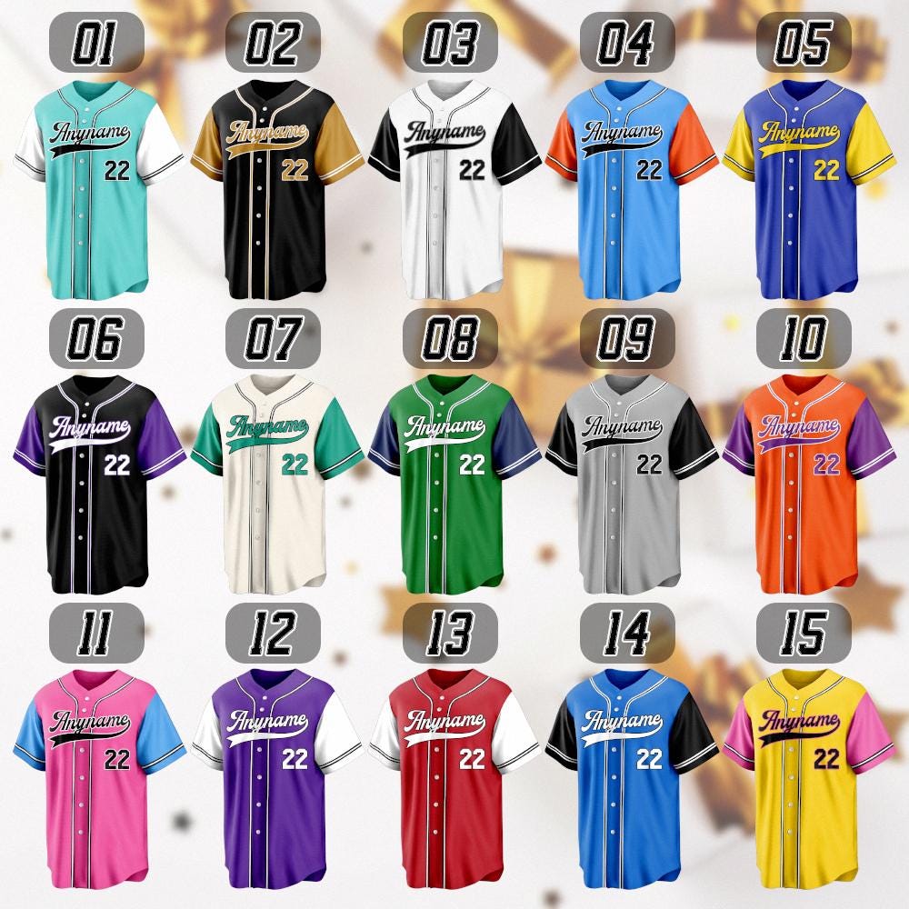 Custom Baseball Jersey: Personalized Team Name & Number, Breathable Sportswear
