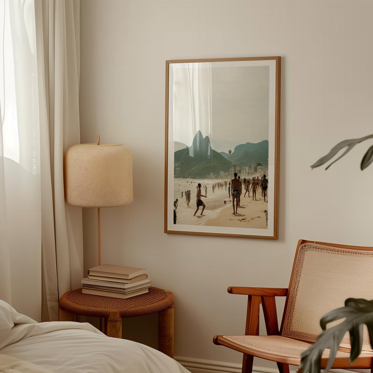 Ipanema Beach Soccer Print: Brazil Coastal Wall Art