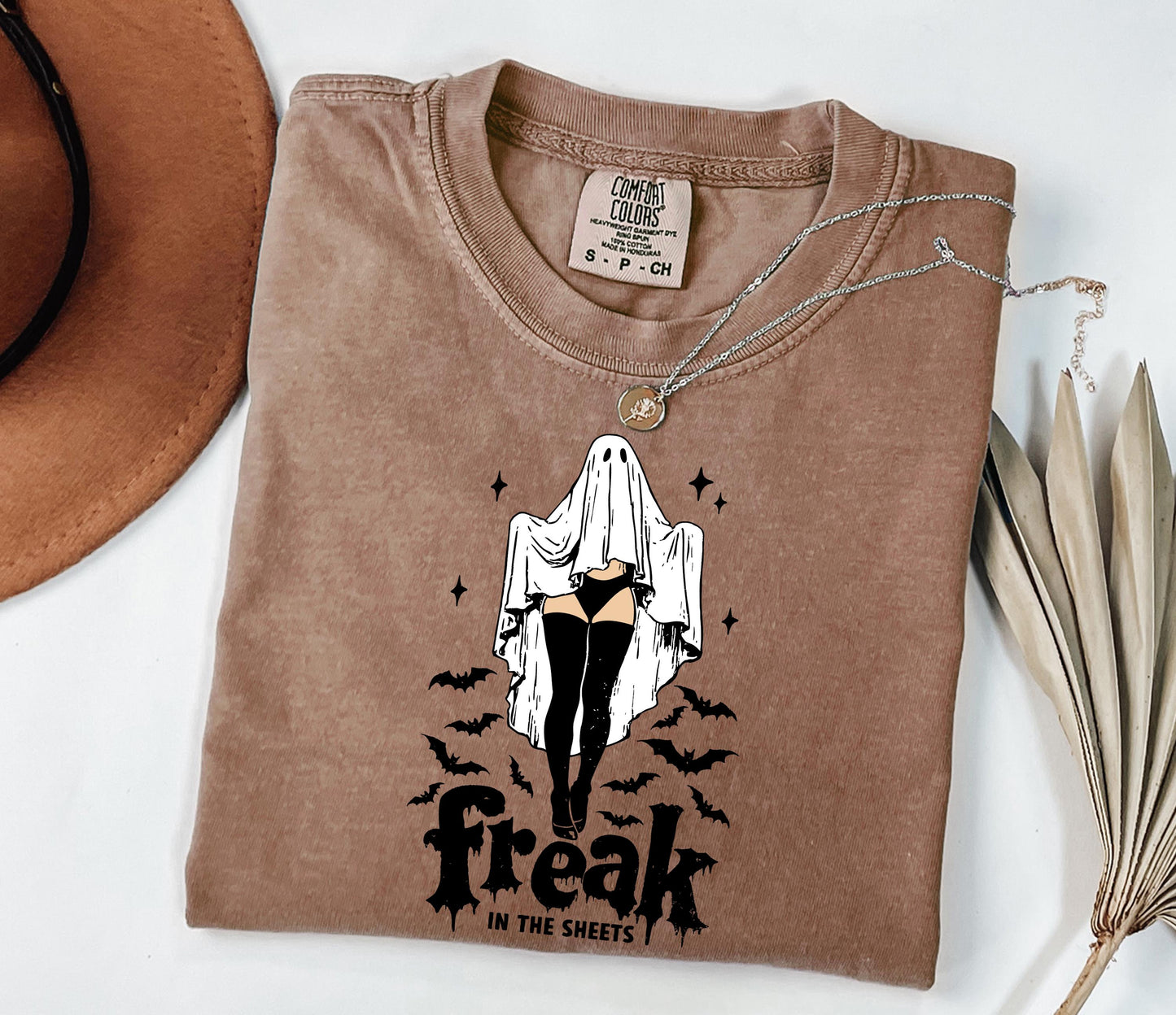 Comfort Colors® Freak In The Sheets Shirt, Halloween Ghost Shirt, Funny Halloween Tee, Halloween Fall Shirt, Spooky Season Tee