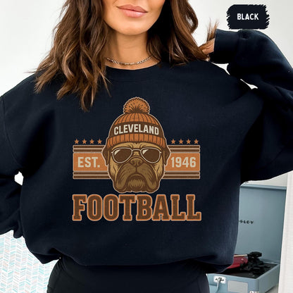 Cleveland Football Vintage Style Shirt, Trendy Sweatshirt Cleveland Football Fan Gift, Cleveland Game Day Shirt, Cleveland Sweatshirt