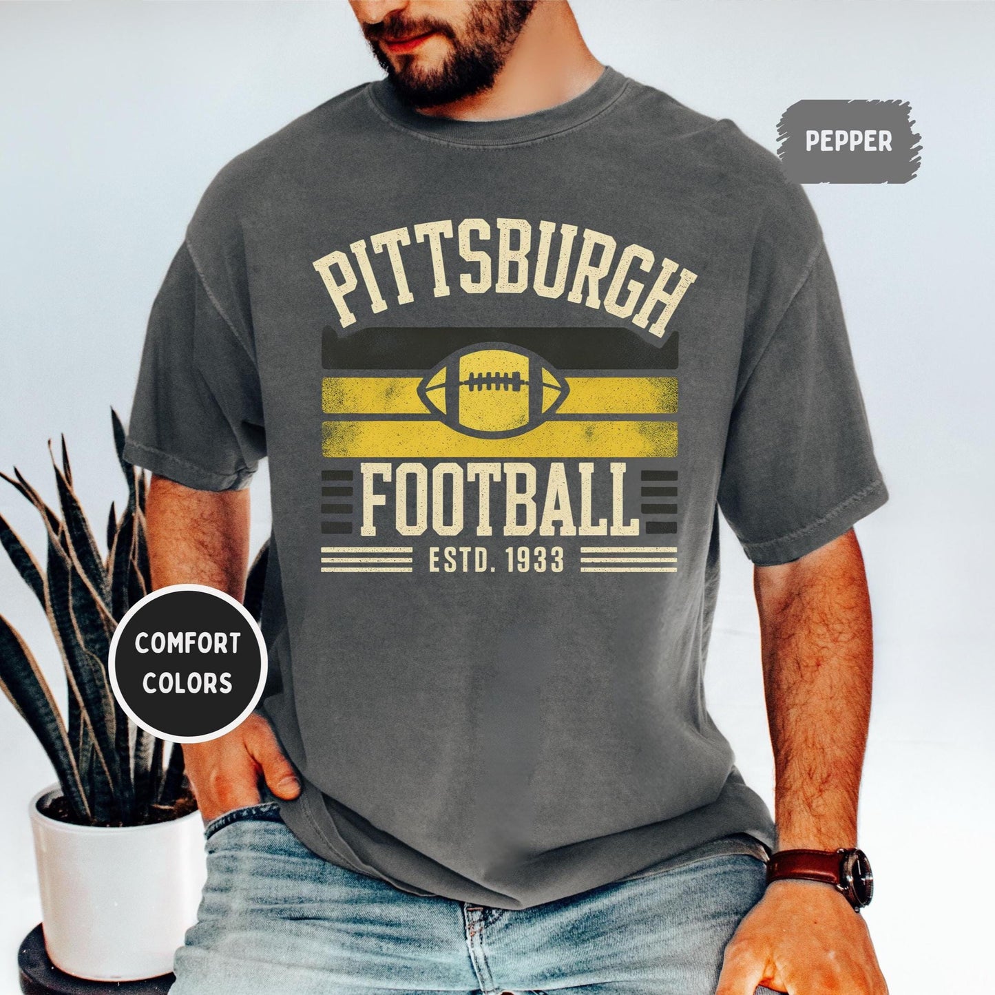 Pittsburgh Football 90s Style Shirt, Pittsburgh Sweatshirt, Graphic Tee Gift For Football Fan Sports, Game Day Shirt, Pittsburgh Fan