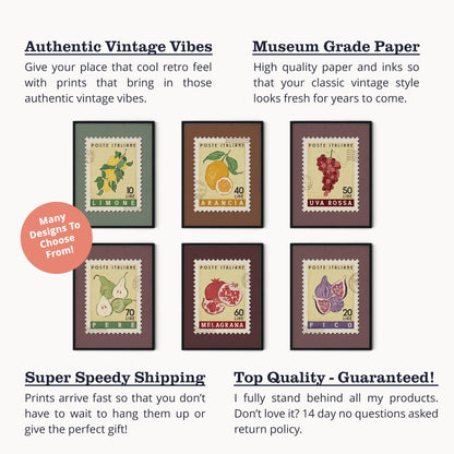 Watermelon Poster, Watermelon Fruit Market Print | Italian Food Art | Vintage Fruit Poster, Watermelon Wall Art, Retro Food Art Print