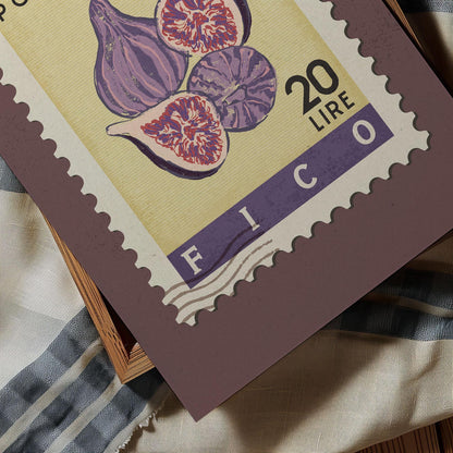 Fig Poster, Fig Fruit Market Print | Italian Food Art | Retro Food Art Print, Fig Wall Art, Fruit Poster Set