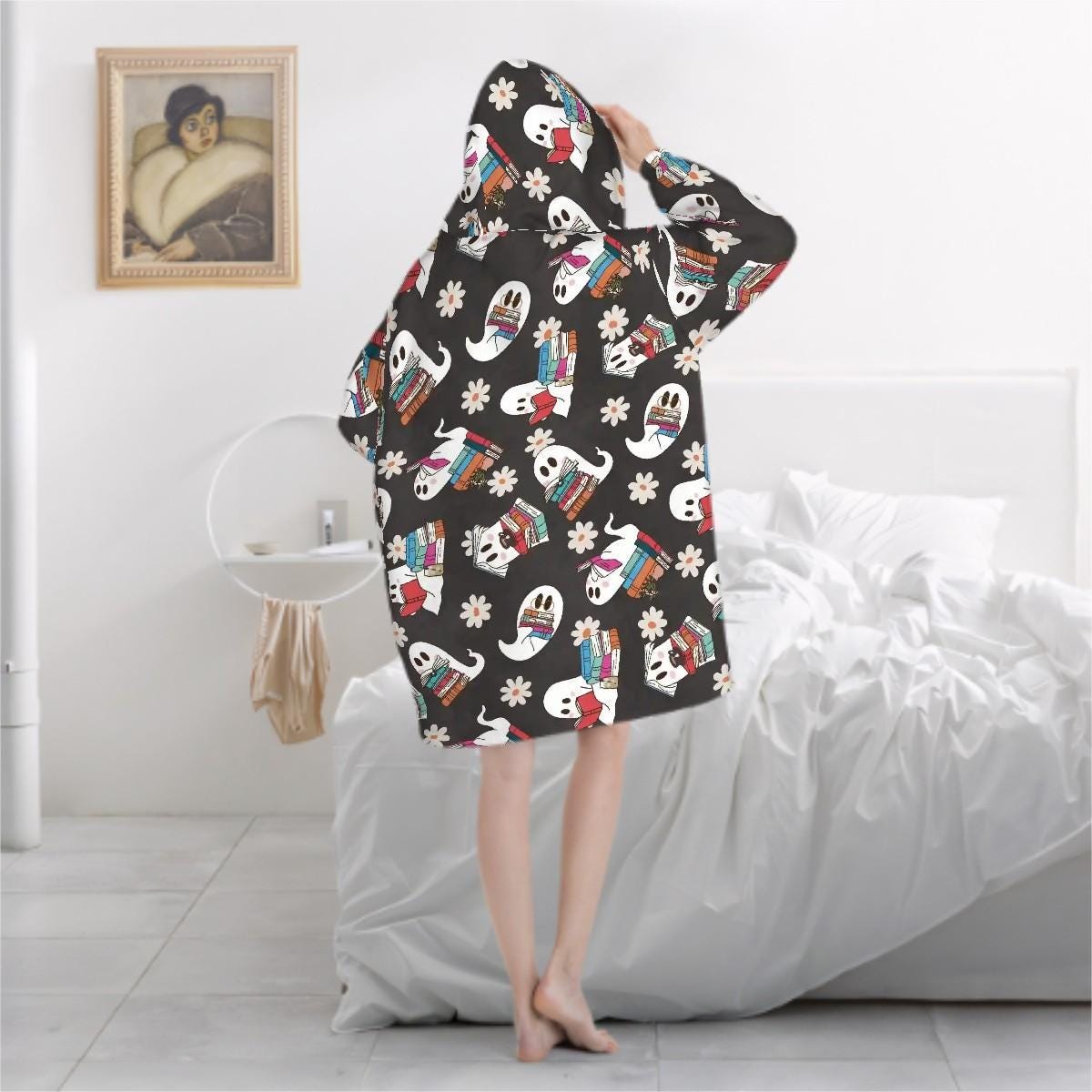 Booooooks Adult Blanket Hoodie please read description reader gift, comfy hoodie